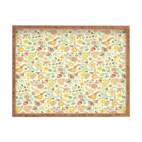 Pimlada Phuapradit Cotton Candy Floral Rectangular Tray