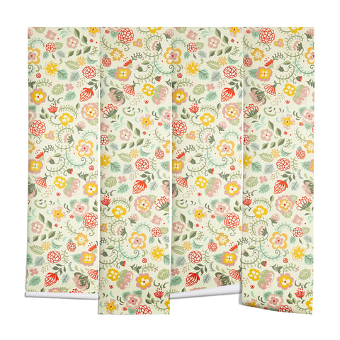 Pimlada Phuapradit Cotton Candy Floral Wall Mural