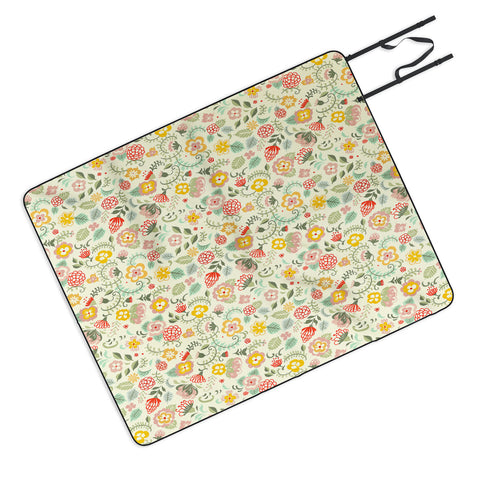 Pimlada Phuapradit Cotton Candy Floral Picnic Blanket