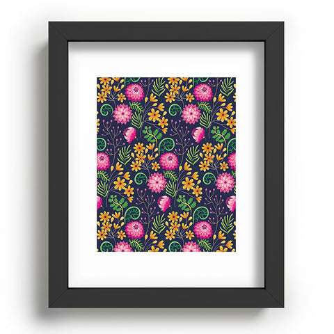 Pimlada Phuapradit Dahlia and fern Recessed Framing Rectangle