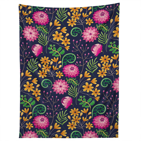 Pimlada Phuapradit Dahlia and fern Tapestry