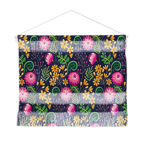 Pimlada Phuapradit Dahlia and fern Wall Hanging Landscape