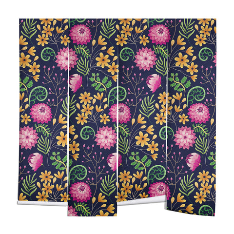 Pimlada Phuapradit Dahlia and fern Wall Mural