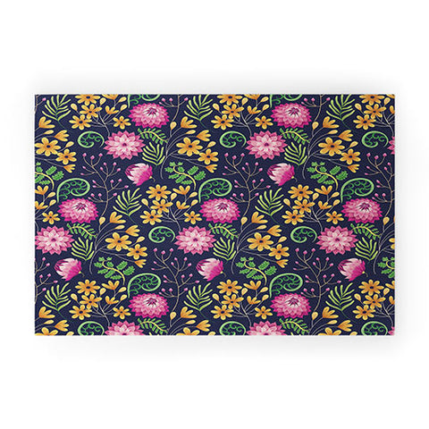 Pimlada Phuapradit Dahlia and fern Welcome Mat