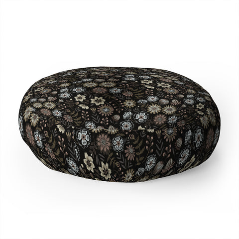 Pimlada Phuapradit Dark Pilosella Floor Pillow Round
