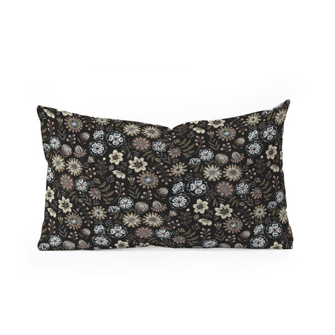 Pimlada Phuapradit Dark Pilosella Oblong Throw Pillow