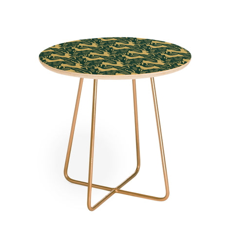 Pimlada Phuapradit Deer and fir branches 1 Round Side Table