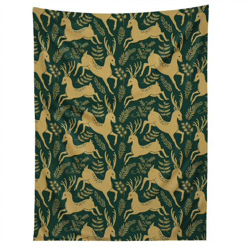 Pimlada Phuapradit Deer and fir branches 1 Tapestry