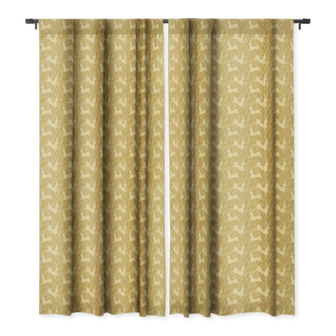 Pimlada Phuapradit Deer and fir branches 2 Blackout Window Curtain