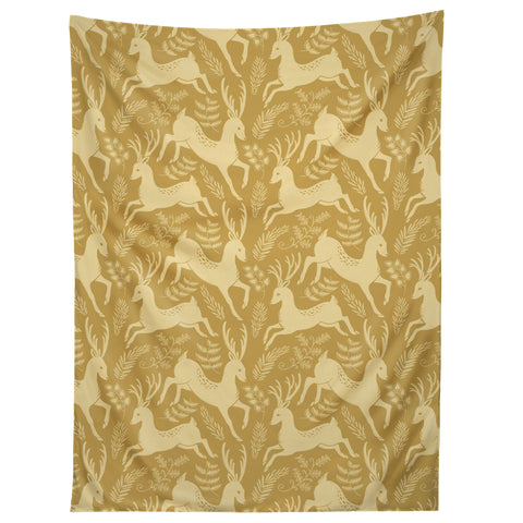 Pimlada Phuapradit Deer and fir branches 2 Tapestry