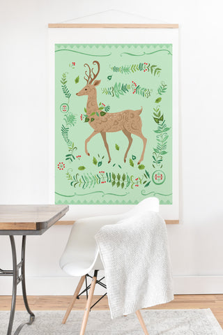 Pimlada Phuapradit Deer and foliage Art Print And Hanger