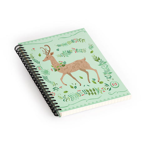 Pimlada Phuapradit Deer and foliage Spiral Notebook