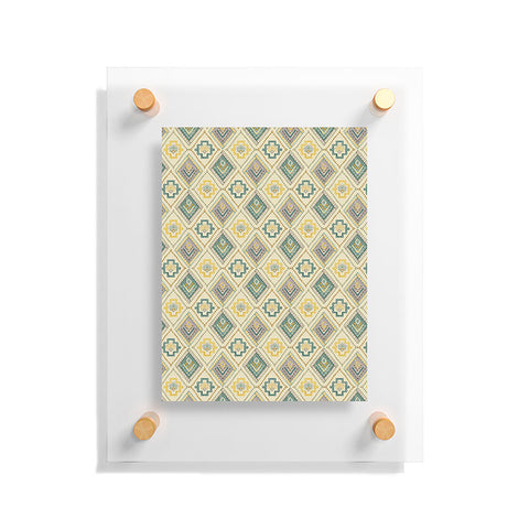 Pimlada Phuapradit Diamond stitch beige Floating Acrylic Print