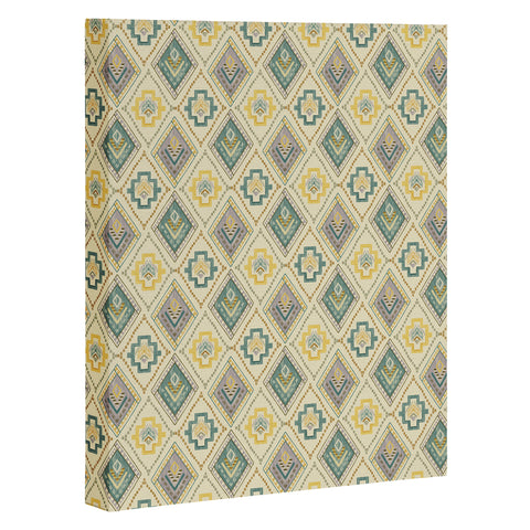 Pimlada Phuapradit Diamond stitch beige Art Canvas