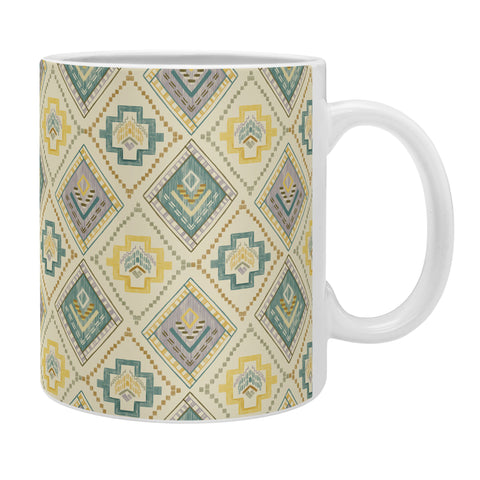 Pimlada Phuapradit Diamond stitch beige Coffee Mug