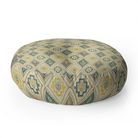 Pimlada Phuapradit Diamond stitch beige Floor Pillow Round