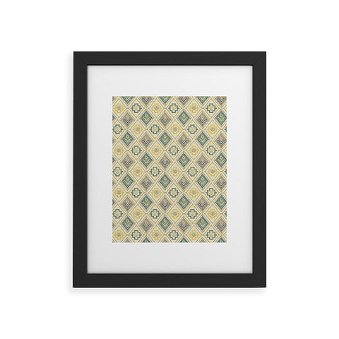 Pimlada Phuapradit Diamond stitch beige Framed Art Print