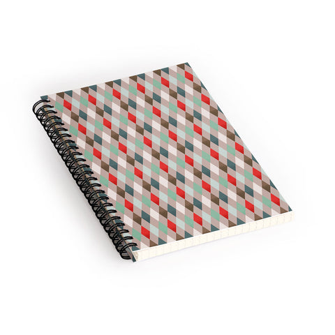Pimlada Phuapradit Diamond Stripes Spiral Notebook