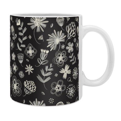 Pimlada Phuapradit Ditsy floral Black and white Coffee Mug