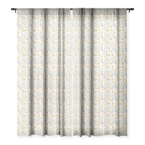 Pimlada Phuapradit Ditsy Floral field Sheer Window Curtain