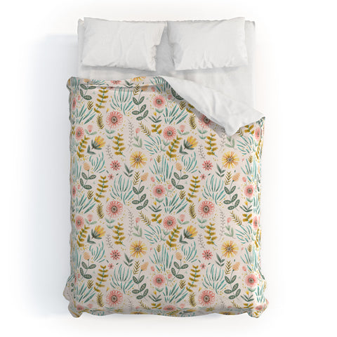 Pimlada Phuapradit Ditsy Floral field Duvet Cover