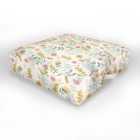 Pimlada Phuapradit Ditsy Floral field Outdoor Floor Cushion