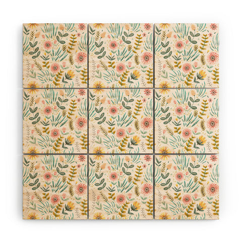 Pimlada Phuapradit Ditsy Floral field Wood Wall Mural