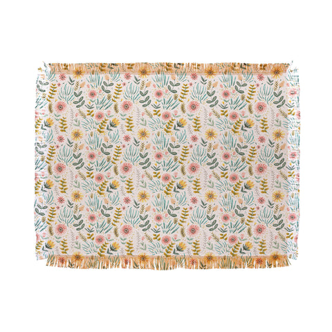Pimlada Phuapradit Ditsy Floral field Throw Blanket
