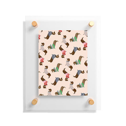 Pimlada Phuapradit Dog Pattern Dachshund Floating Acrylic Print