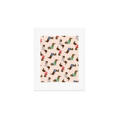 Pimlada Phuapradit Dog Pattern Dachshund Art Print
