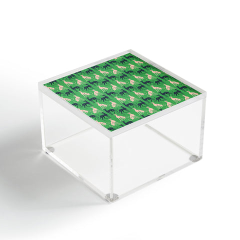 Pimlada Phuapradit Dog Pattern Greyhound Green Acrylic Box