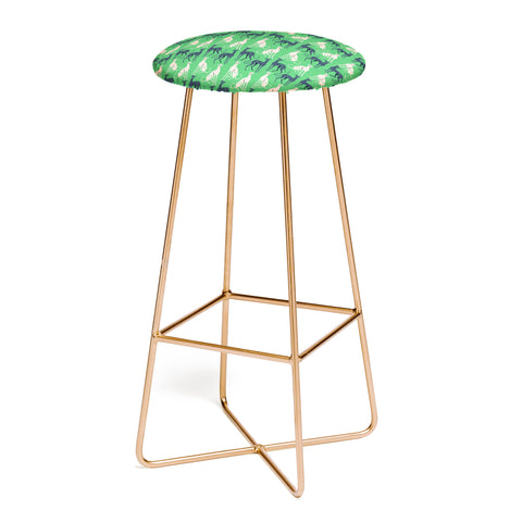 Pimlada Phuapradit Dog Pattern Greyhound Green Bar Stool