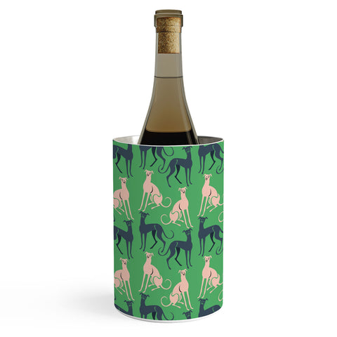 Pimlada Phuapradit Dog Pattern Greyhound Green Wine Chiller