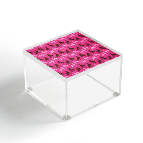 Pimlada Phuapradit Dog Pattern Greyhound Pink Acrylic Box