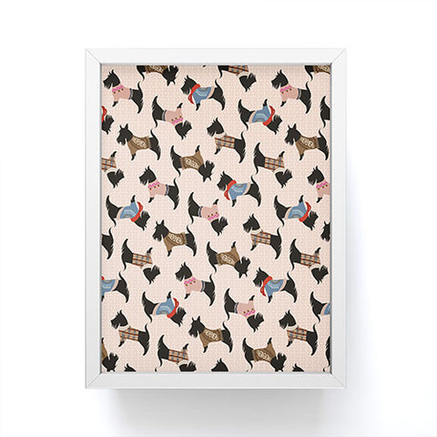 Pimlada Phuapradit Dog Pattern Scottie Framed Mini Art Print