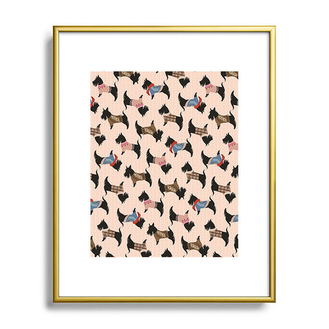 Pimlada Phuapradit Dog Pattern Scottie Metal Framed Art Print