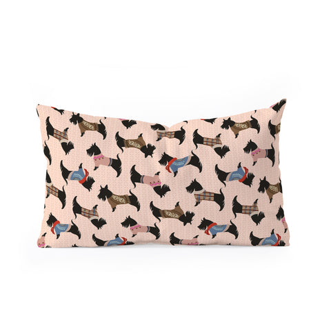 Pimlada Phuapradit Dog Pattern Scottie Oblong Throw Pillow