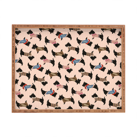 Pimlada Phuapradit Dog Pattern Scottie Rectangular Tray