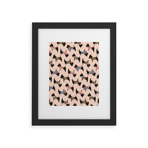 Pimlada Phuapradit Dog Pattern Scottie Framed Art Print