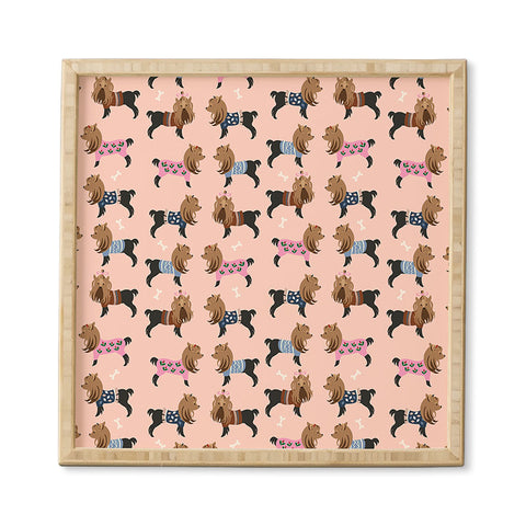 Pimlada Phuapradit Dog Pattern Yorkie Framed Wall Art