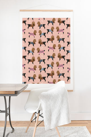 Pimlada Phuapradit Dog Pattern Yorkie Art Print And Hanger