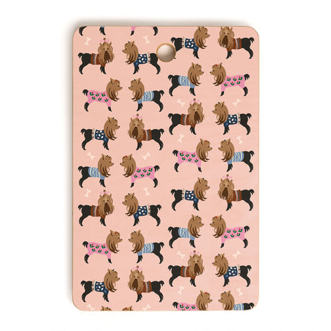 Pimlada Phuapradit Dog Pattern Yorkie Cutting Board Rectangle