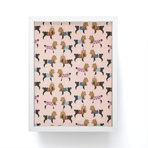 Pimlada Phuapradit Dog Pattern Yorkie Framed Mini Art Print