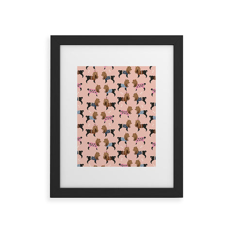 Pimlada Phuapradit Dog Pattern Yorkie Framed Art Print