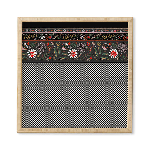 Pimlada Phuapradit Dramatic Floral stripes Framed Wall Art
