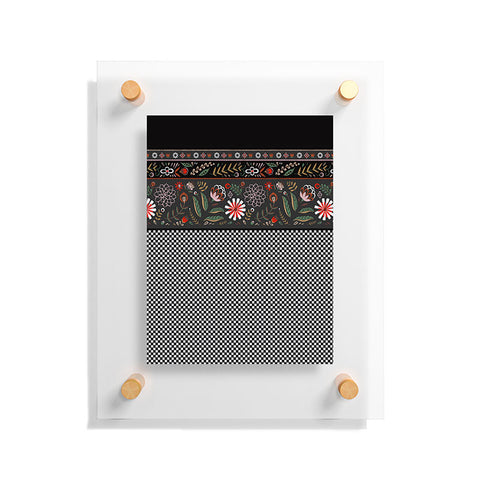 Pimlada Phuapradit Dramatic Floral stripes Floating Acrylic Print