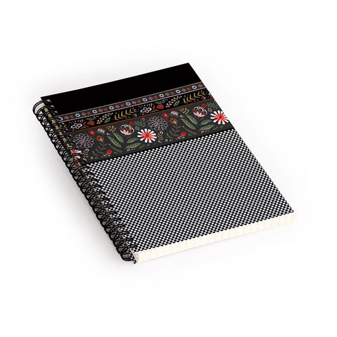 Pimlada Phuapradit Dramatic Floral stripes Spiral Notebook