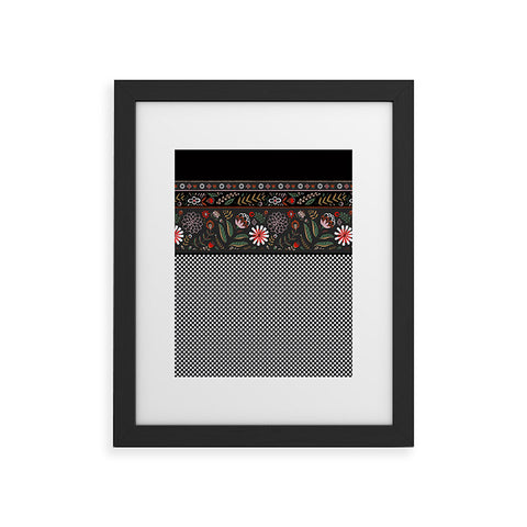 Pimlada Phuapradit Dramatic Floral stripes Framed Art Print