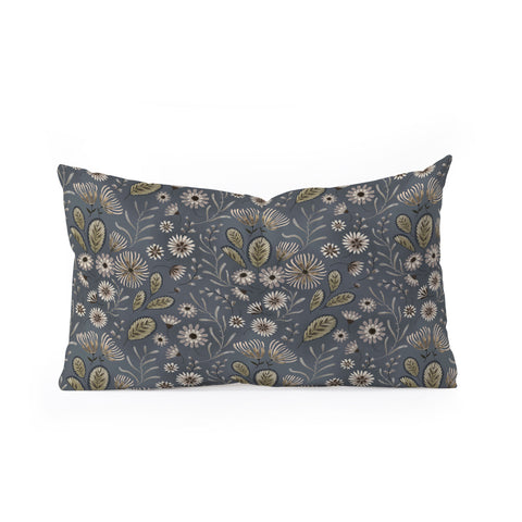 Pimlada Phuapradit Dusty Daisy Oblong Throw Pillow