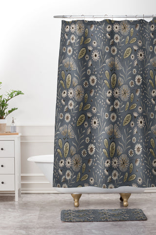 Pimlada Phuapradit Dusty Daisy Shower Curtain And Mat